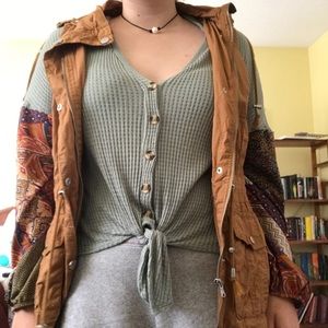 Light blue thermal with silky sleeves